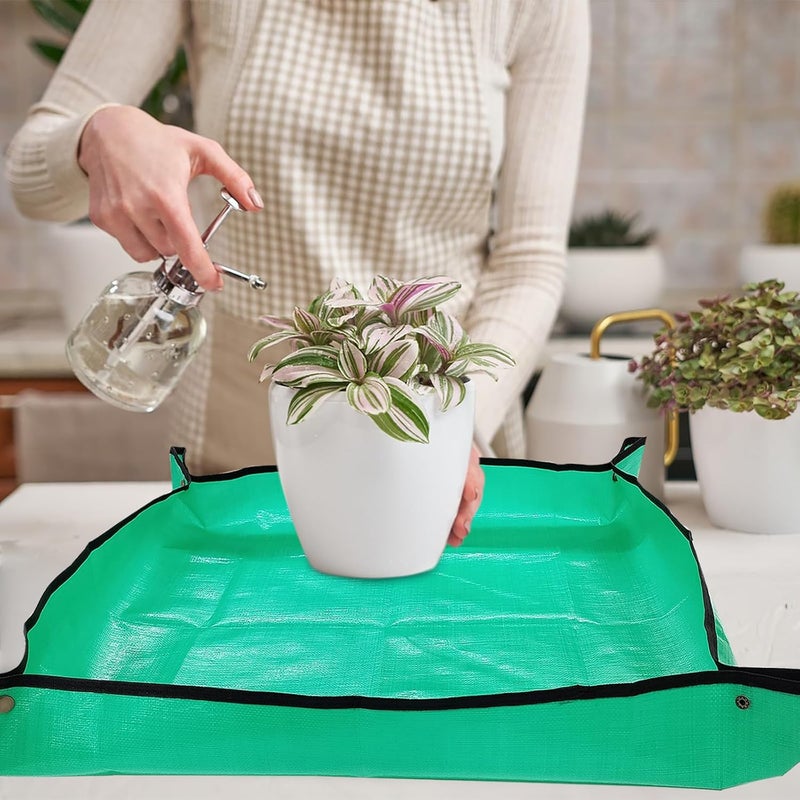 FANTIAN Repotting Mat for Indoor Plants, 29.5" X 39.4" Waterproof Succulent Potting Mat, Foldable Reusable Soil Change Mat Gardening Planting Mat - Gifts for Plant Lovers - Image 5
